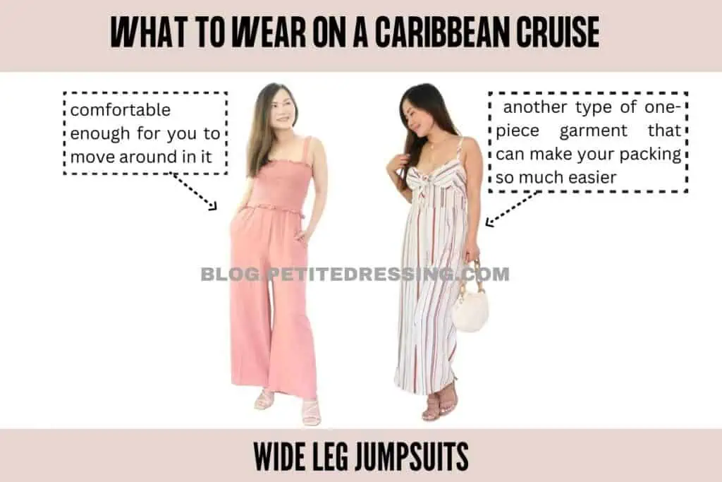 Wide leg jumpsuits